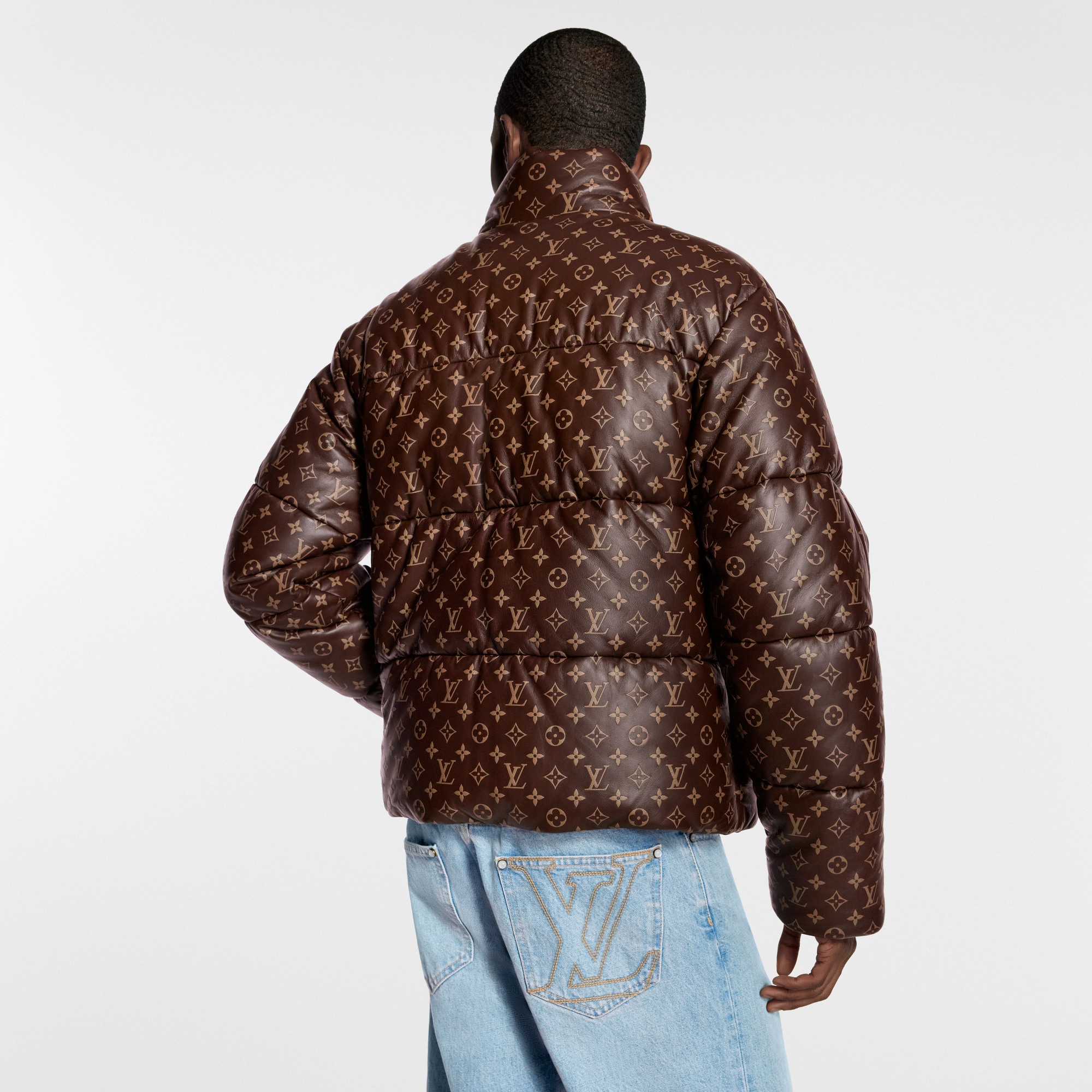 LOUIS  VUITTONダウンジャケット Monogram Leather Puffer Jacket - High-End Ready-to-Wear 1AJVGX